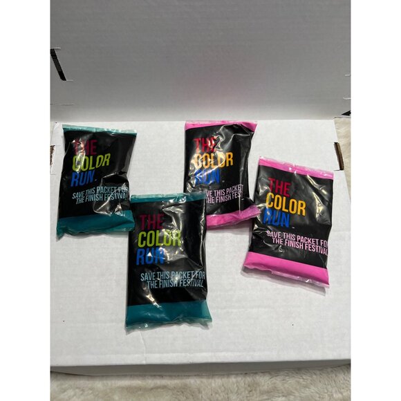 The Color Run Holi Powder pink and blue 4 packs - Picture 1 of 4